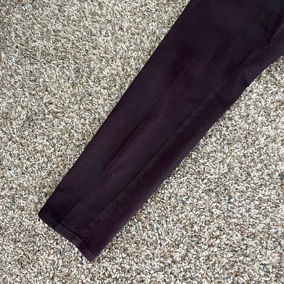 Paige Verdugo Coated Black Cherry Silk Skinny Jeans - Picture 5 of 7
